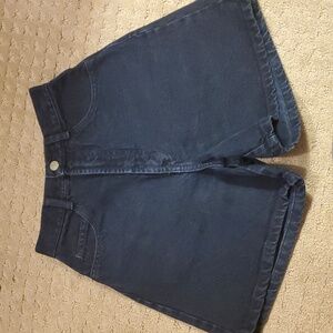 Bongo vintage high waisted jean shorts Dark Wash Navy Denim Made in USA Size 1